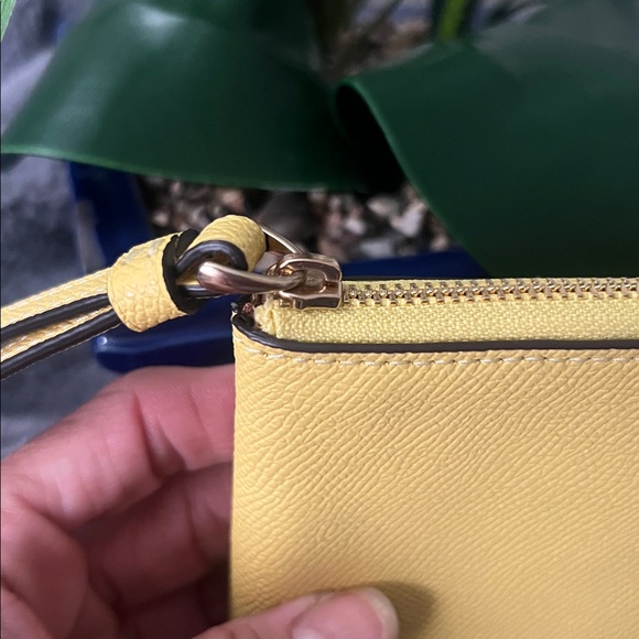 Coach Sunny Yellow Wristlet NWOT retail $88 - Picture 6 of 6